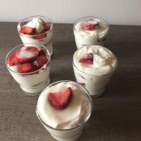 Verrine fromage frais et fraises