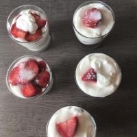 Verrine fromage frais et fraises